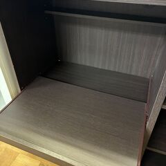 【ジャングルジャングル深井店】★レンジ台 茶 ブラウン レンジボード 収納家具 キッチン家具 家具 クリーニング済  堺市（中区 堺区 東区 西区 南区 北区）和泉市 河内長野市 富田林市 松原市 狭山市 深井 【FU2500】の画像