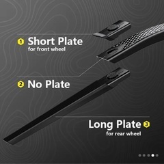 ENLEE クイックリリース調整式ロードバイクマッドガード - 700x38mmタイヤ用エクステンドブラックPPフェンダーの画像