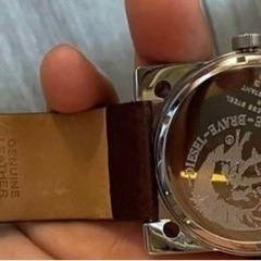 diesel ディーゼル　腕時計革ベルトの画像