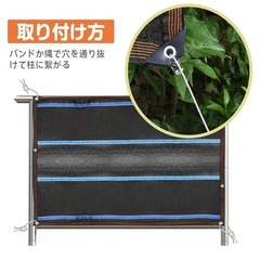 遮光ネット 2m*2m 日除けシェード UVカット 暑さ対策 の画像