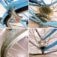 子ども用自転車 24インチ 6段変速 水色の画像