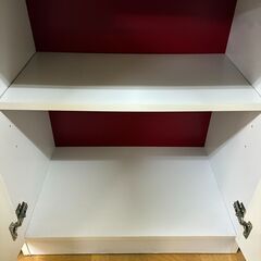 【ジャングルジャングル深井店】★2枚扉食器棚 白 ホワイト 食器棚 キッチン家具 家具 クリーニング済 堺市（中区 堺区 東区 西区 南区 北区）和泉市 河内長野市 富田林市 松原市 狭山市 深井 【FU2503】の画像