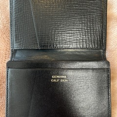 名刺入れカードケースレザー牛革本革カーフスキン子牛の革黒色ブラック無地男性用メンズ紳士レディース婦人女性用男女兼用ユニセックスの画像