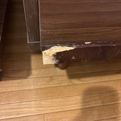 木目キャビネット　コンセント付きの画像