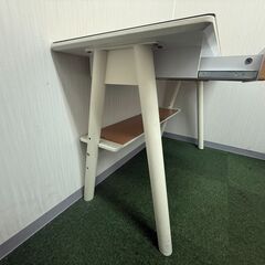 2 セット【ガラストップ】木製デスク｜引き出し付き・学習/在宅/学校向けの画像