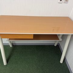 2 セット【ガラストップ】木製デスク｜引き出し付き・学習/在宅/学校向けの画像