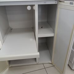 ★リユースのサカイ日立店★HJ7239  レンジラック ホワイト H116×D48×W56 クリーニング済み の画像
