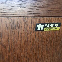 A4435　karimoku　カリモク家具　 ガラス扉　書庫　本棚　収納棚　飾り棚　収納　木製　家具　75×45㎝　高150㎝の画像