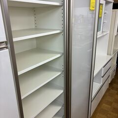【ジャングルジャングル深井店】★スライド扉食器棚 白 ホワイト 食器棚 堺市（中区 堺区 東区 西区 南区 北区）和泉市 河内長野市 富田林市 松原市 狭山市 深井 【FU2505】の画像