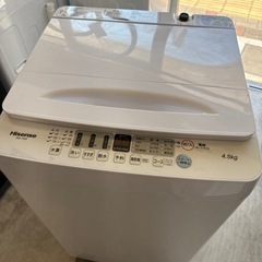 2022年　ハイセンス  洗濯機　4.5kgの画像