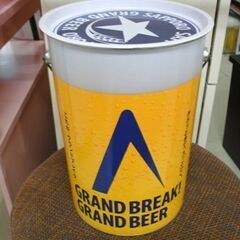 サッポロビール グランドビア ブリキ製バケツ 高さ26.5cm ノベルティ SAPPORO BEER ブリキ缶 コレクション 札幌市中央区 南12条店の画像
