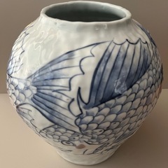お魚柄の花瓶　大きめ🐟　の画像