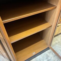 【ジャングルジャングル深井店】★スライド書庫 茶 ブラウン 書庫 本棚 収納家具 文庫 クリーニング済 堺市（中区 堺区 東区 西区 南区 北区）和泉市 河内長野市 富田林市 松原市 狭山市 深井 【FU2507】の画像