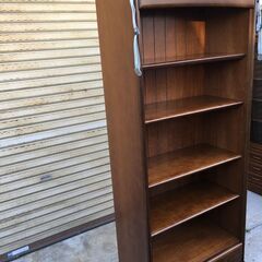 A4436　karimoku　カリモク家具　5段　オープンシェルフ　書庫　本棚　収納棚　飾り棚　収納　木製　家具　72×37㎝　高175.5㎝の画像