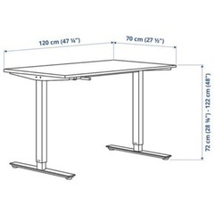 IKEA TROTTEN昇降式ゲーミング・PCデスクの画像