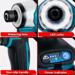 ②★新品バッテリー＆充電器付★【超軽量❗️新品 最新型モデル】ハイパワー240N.m❗️18V インパクトドライバー 高品質グリスアップの画像