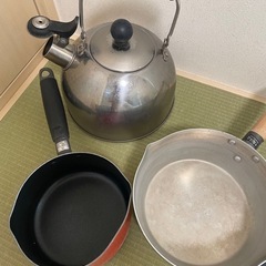 やかん　片手鍋　卵焼きフライパンの画像