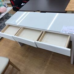 ★リユースのサカイ幸手店★ジモティ割あり★ ディノス ＰＣデスク ホワイト　白 W120×D42×H72 クリーニング済み SJ9959の画像