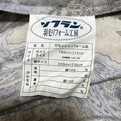 羽毛掛け布団の画像