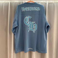  CHROME HEARTS クロムハーツ ゲームシャツ メッシュ ロンT ジャージ 水色 XLサイズの画像
