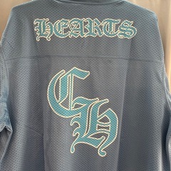  CHROME HEARTS クロムハーツ ゲームシャツ メッシュ ロンT ジャージ 水色 XLサイズの画像