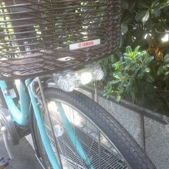 電動26インチ 税別￥45.273- 新基準ヤマハパスナチュラ　良品8.7Ah 電動自転車　３ヶ月保証　ターコイズ728の画像