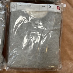 未使用ユニクロUNIQLOスウェットセット長袖スウェット上下セット長袖スウェットメンズ紳士男性用女性用婦人レディースユニセックスの画像