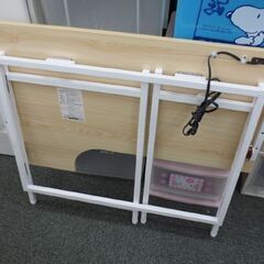 幅90㎝ 折りたたみ デスク コンセント付き パタパタコーナーデスク 高さ70.5㎝ ヤマゼン EPST-C9060H 机 PCデスク 札幌 北20条店の画像