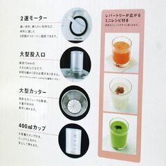 未使用保管品 TESCOM ジューサー TJ210 2速モーター ミニレシピ付き 札幌市 清田区 平岡の画像