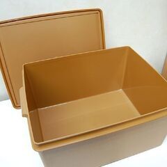 TUPPER WARE ディープスーパーケース セピア 幅48×奥38×高23.5cm 31L 収納 保存容器 タッパーウェア 札幌市 清田区 平岡の画像