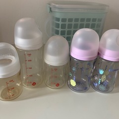 ピジョン哺乳瓶、電子レンジ消毒の画像