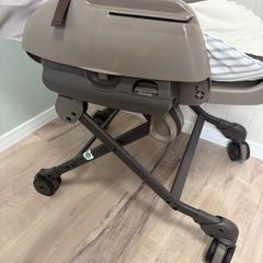 【美品】Combi コンビ スウィングベッド&チェア ネムリラ手動 ハイローチェアの画像
