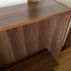 本棚　ウォールナット　棚板調整可能　木目　の画像