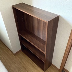 本棚　ウォールナット　棚板調整可能　木目　の画像