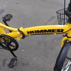 【取引中】20インチ 🚲 HUMMER ノーパンク 折りたたみ自転車 10,000円 🔁6段切替 ⛓️チェーン新品 新規防犯登録料コミ 859の画像