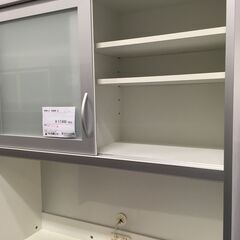 ★リユースのサカイ横浜南店★YM1324 高橋木工所 食器棚 ホワイト W101×D51×H191 クリーニング済みの画像