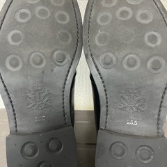 TAKEO KIKUCHI 黒レザー スリッポンシューズの画像