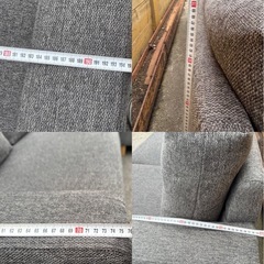 ◎ 3人掛けソファ　オットマン付き　ダークグレー系の画像
