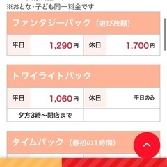 【1060〜1700円相当】ファンタジーキッズリゾート招待券の画像