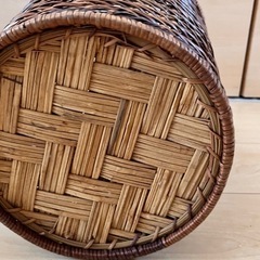 観葉植物用、竹編み、カゴの画像