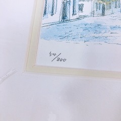 鈴木新 ローテンブルグ ロマンチック街道 絵画 風景画 額装 37cm×37cm 模写の画像