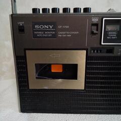 【希少】　昭和レトロ　SONY カセット-コーダー　ラジカセ　CF-1700の画像
