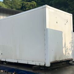 ジャンク！雨漏り！1.4坪、外寸長さ332cm、保冷コンテナ、横ドア付き、内寸高さ170.5cm●作業場工場.物置.倉庫.農牧漁業 ● 福岡発の画像