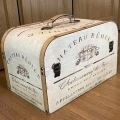 ヴィンテージ トランク 木製 ワインケースchateau renierの画像