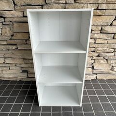 カラーボックス 白 W42xD30xH88cm 25G 北3の画像