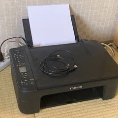 キヤノン製プリンターと象印の電気ポットのセットの画像