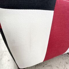 リユースのサカイ栃木店★ジモティ割あり★  ソファー3人掛け レッドマルチ W163×D72×H72 クリーニング済み TC9999の画像