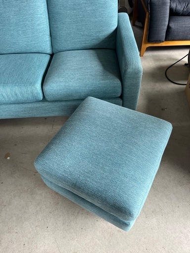 商談中】ニトリ 3人掛けカウチソファ 布貼り スツール クッション