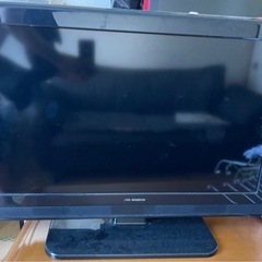 本日お引取り限定！L型コーナーパソコンデスク ブラック(中古)➕ 2010年DXアンテナ 32V型 液晶 テレビ LVW-324 ハイビジョン(中古) の画像