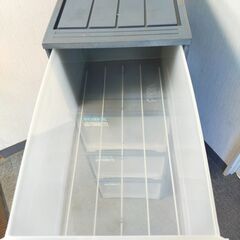 △ A 深型引出し式 収納ケース 衣類収納 マインMA-74L 4点おまとめ 天板に歪みへこみあり 現状渡しの画像